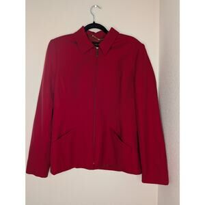 Classiques Entier 100% Pure Wool Luxury Zip Sweater Red XL